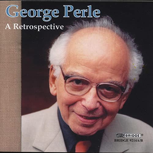 CD cover featuring a portrait of composer George Perle with glasses.