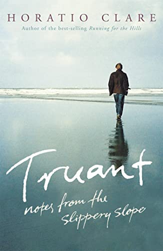 Book cover: Man walking on beach, title "Truant" in white script.
