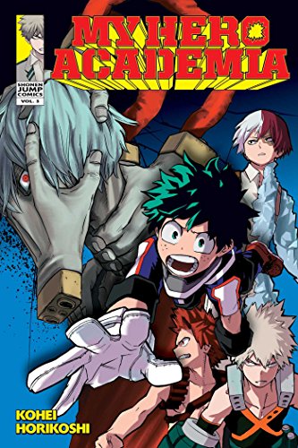 My Hero Academia manga cover featuring Deku, Shigaraki, Todoroki, Bakugo, and Kirishima.
