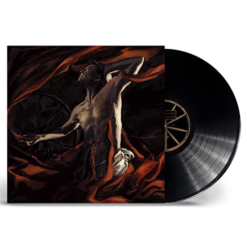 Vinyl record and album cover depicting a nude figure with a wheel.