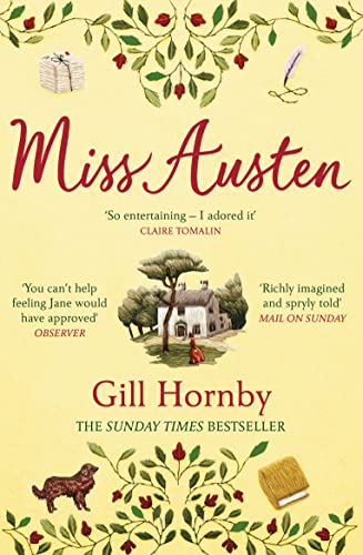 Book cover for "Miss Austen" by Gill Hornby with floral decorations.