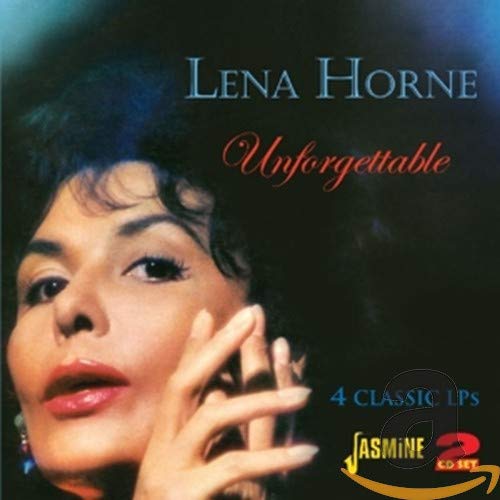 Lena Horne portrait album cover, “Unforgettable,” featuring four LPs on CD.