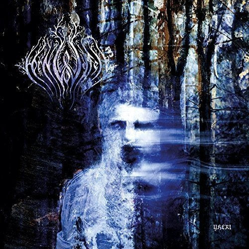 CD cover: ghostly face amidst a blurred, wintry forest scene.