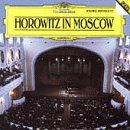 CD cover for "Horowitz in Moscow" featuring a concert hall exterior.
