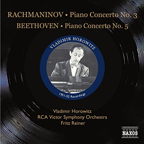 CD cover featuring pianist Vladimir Horowitz in a black and blue design.