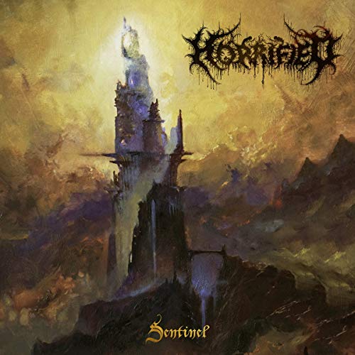 Dark fantasy album cover featuring a towering, gothic castle in a wasteland.