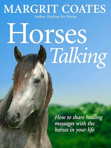 Book cover featuring a grey horse head against a blue and green background.