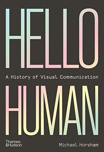 Book cover: "Hello Human" with large, colorful title lettering.