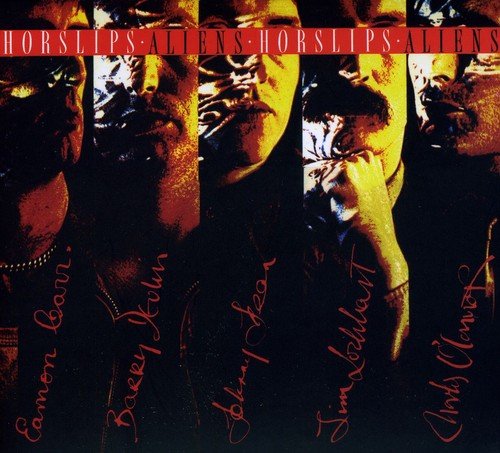 The image is a CD cover with five men's faces and their names.