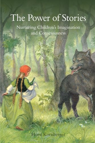 Book cover showing a girl in a red hood walking toward a large wolf.