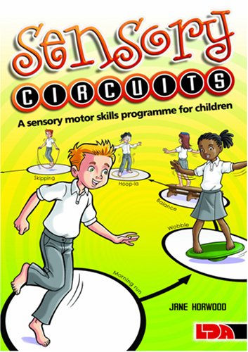 Book cover: "Sensory Circuits" with children doing physical activities.