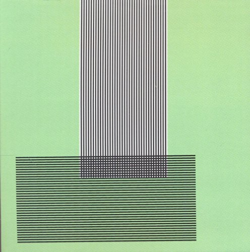 Abstract geometric art with a light green background, vertical black lines, and horizontal black lines.