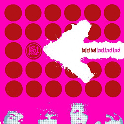 CD cover: pink background with red dots, white arrow, band logo.