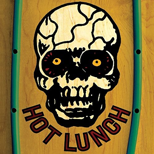 CD cover with a woodgrain background and a black skull illustration.