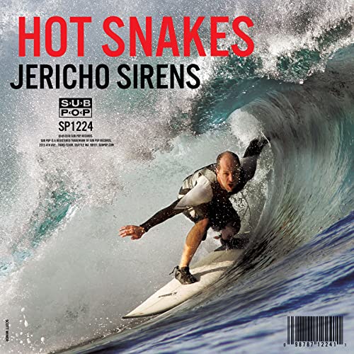 Vinyl album cover for Hot Snakes’ “Jericho Sirens” featuring a surfer.