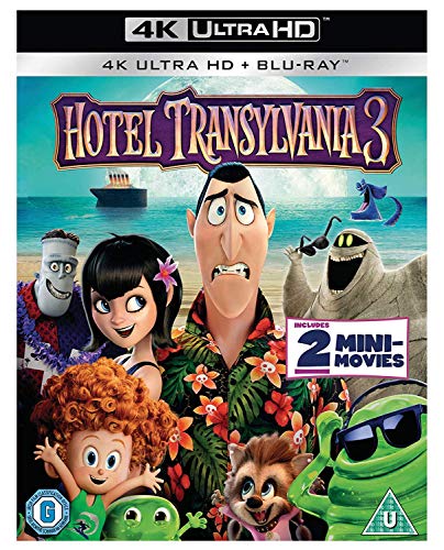 Hotel Transylvania 3 Blu-ray cover featuring Dracula and other animated characters.