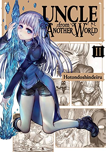 Manga cover: kneeling girl with blue hair and crystal-like formations.