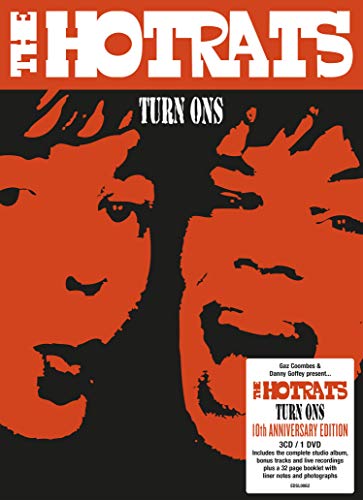 Album cover for “Turn Ons” by Hotrats, featuring red and black faces.