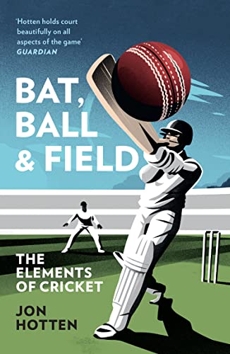 Book cover depicting a cricket batsman hitting a red ball.