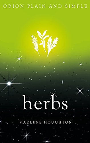 Book cover for "Herbs" with plant illustration and starry background.