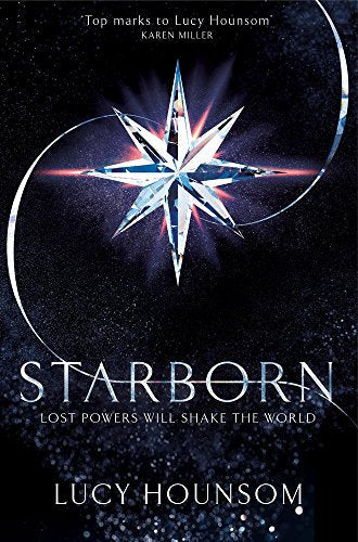 Book cover: “Starborn” with a glowing starburst on a dark, speckled background.