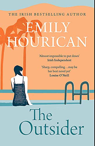Book cover: woman by a pool, orange and blue color scheme.