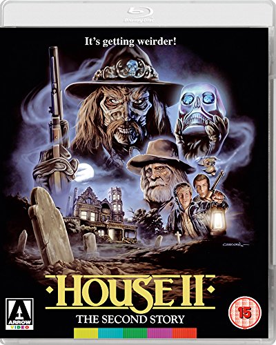 House II" Blu-ray cover featuring a ghostly figure with a gun and haunted house.