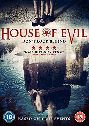DVD cover for "House of Evil" showing a person's feet and a hanging man.