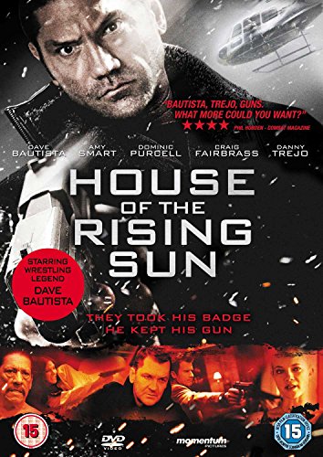 House of the Rising Sun" DVD cover featuring Dave Bautista holding a gun.
