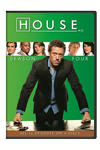 House" Season Four DVD cover with Hugh Laurie and cast portraits.