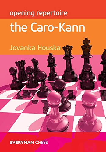 Book cover titled Opening Repertoire: The Caro-Kann by Jovanka Houska featuring black chess pieces.