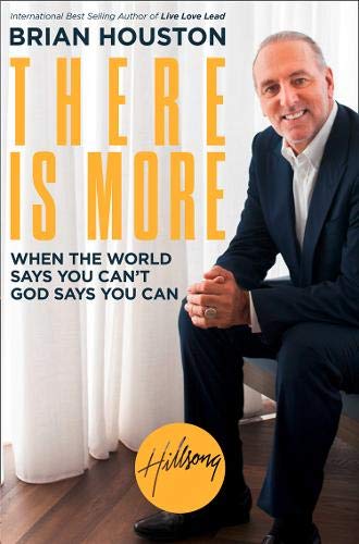 Book cover featuring Brian Houston, with yellow text on a white background.