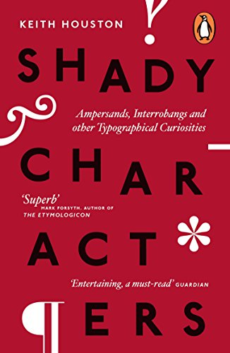 Red book cover with white typography and decorative typographical symbols.