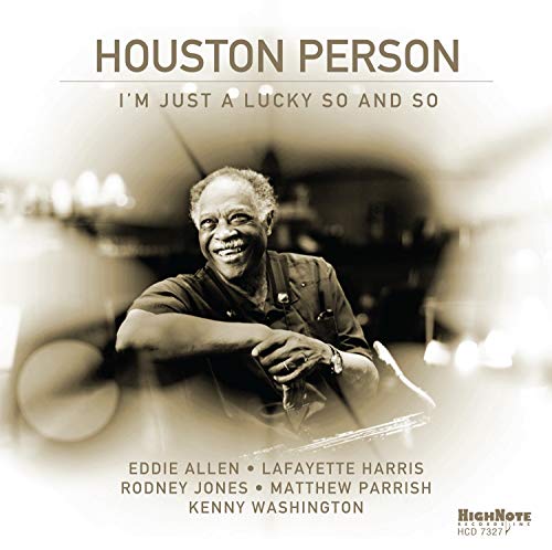 Album cover with sepia-toned photo of Houston Person holding a saxophone.