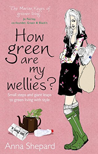 Book cover with illustrated woman in wellies, holding shopping and newspaper.