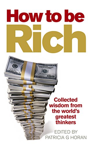 Book cover: "How to be Rich" with a stack of hundred-dollar bills.