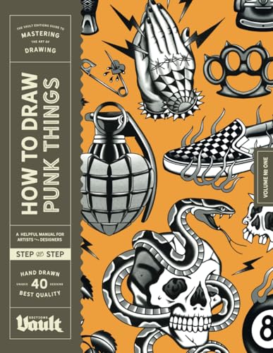Book cover with illustrations of punk imagery: hands, skulls, and weapons.