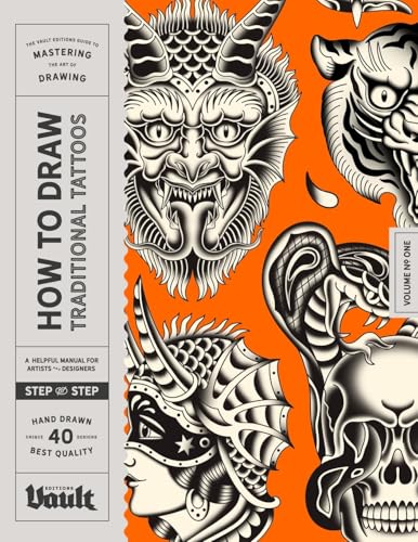 Book cover featuring detailed black and white traditional tattoo designs.