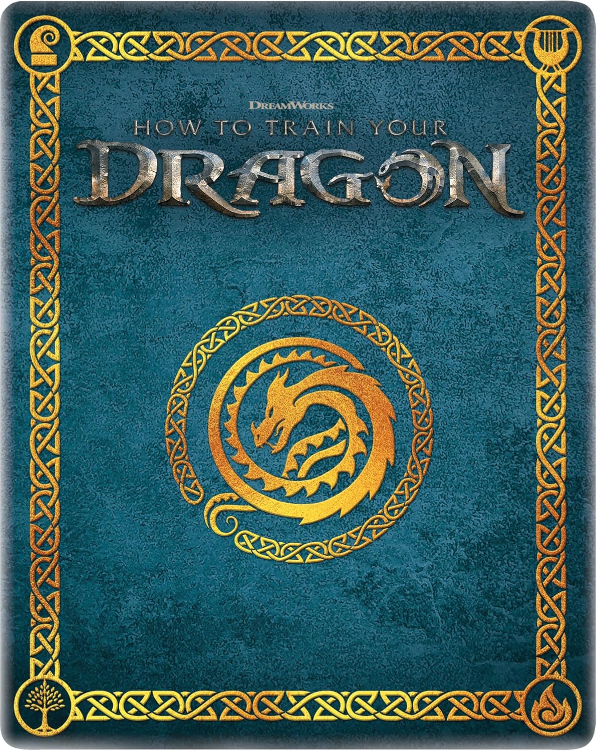 “How to Train Your Dragon” steelbook cover with a dragon emblem.