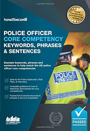 Book cover: “Police Officer Core Competency Keywords, Phrases & Sentences.”