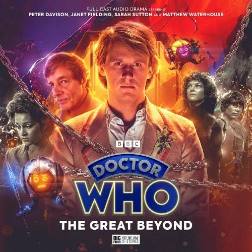 Doctor Who audio drama cover featuring the Fifth Doctor and companions.