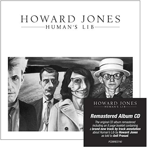 Howard Jones’ “Human’s Lib” remastered CD album cover with portraits.
