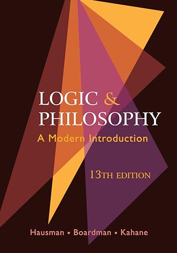 Book cover: “Logic and Philosophy,” 13th edition, with abstract geometric design.