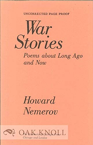 Book cover: “War Stories” by Howard Nemeroff, peach background.
