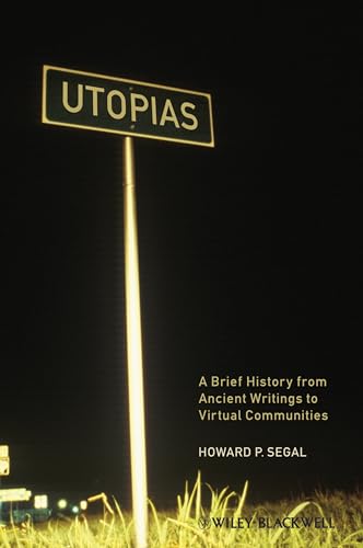 Book cover for “Utopias” with a road sign against a dark background.