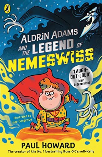 Book cover: boy superhero with a villainous clawed hand looming above.