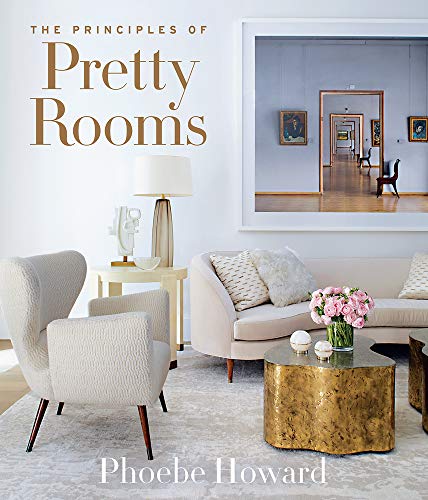Book cover: "The Principles of Pretty Rooms" with a room interior image.