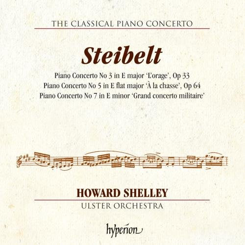 CD cover for Steibelt piano concertos performed by Howard Shelley and Ulster Orchestra.