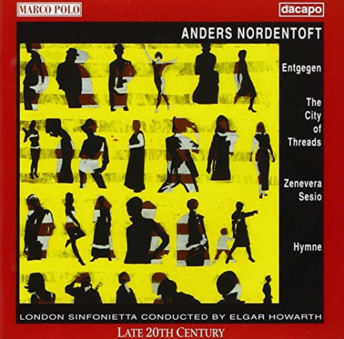 CD cover: Silhouettes on yellow background, text listing composers and works.