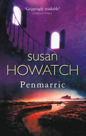 Book cover featuring a staircase, arched windows, and a coastal landscape at sunset.